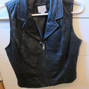 Wilsons Genuine Leather Vest, Black Size Medium